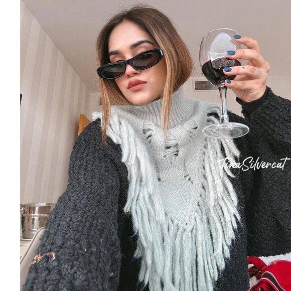 BLOGGER'S FAVE! Zara Knit Dickey With Fringing NWT